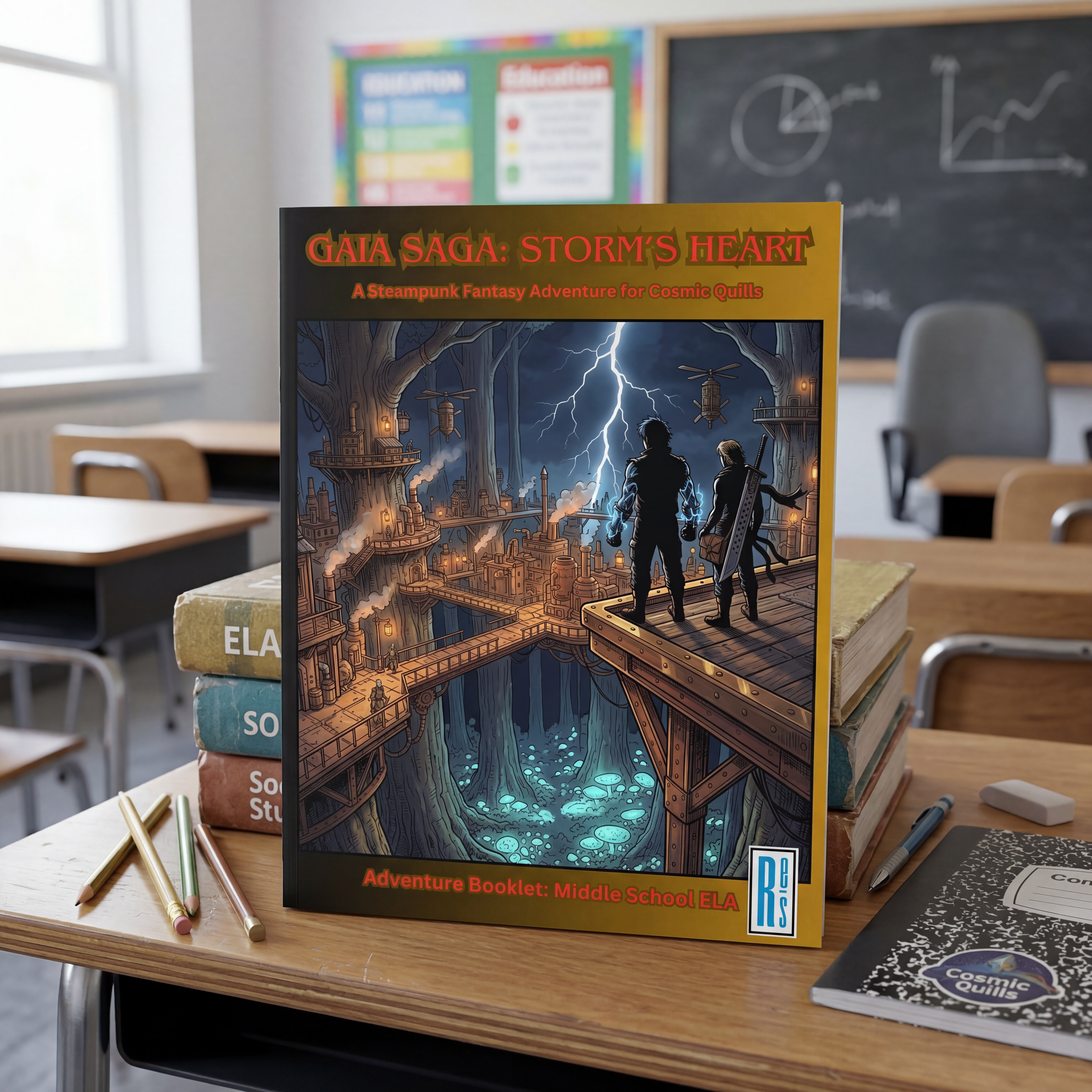 Storm's Heart — Steampunk fantasy writing adventure booklet for middle school ELA