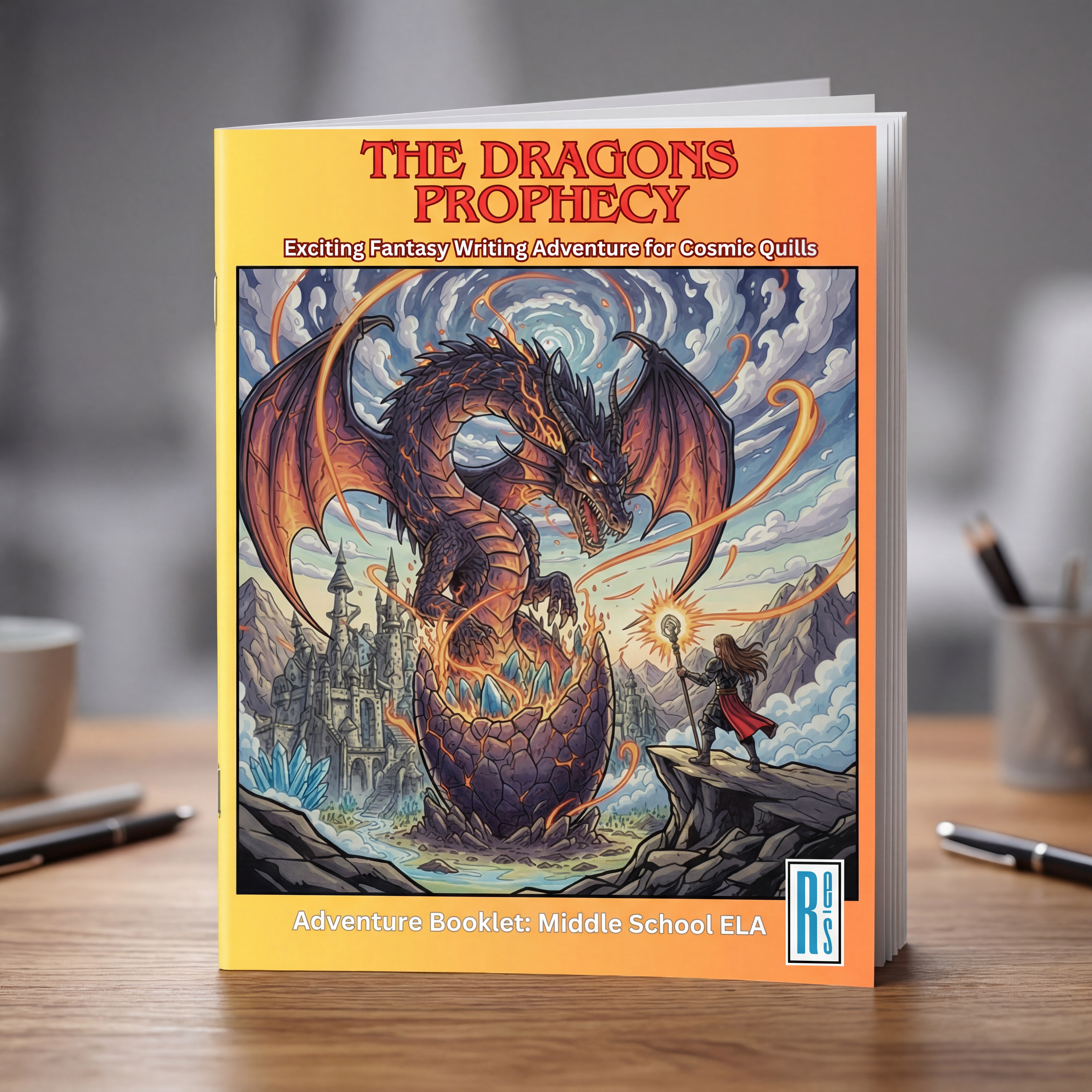 The Dragon's Prophecy — Fantasy writing adventure booklet for middle school ELA